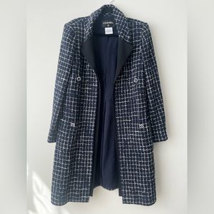 Chanel Paris navy tweed coat | Authentic | Worn only once